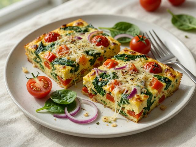 Sheet-Pan Veggie Frittata Squares