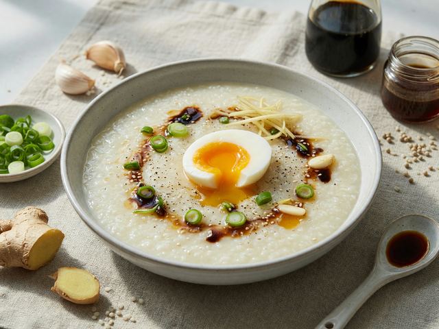 Slow-Cooker Congee with Soft Eggs