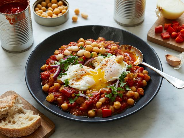 Slow-Cooker Spiced Bean and Egg Shakshuka