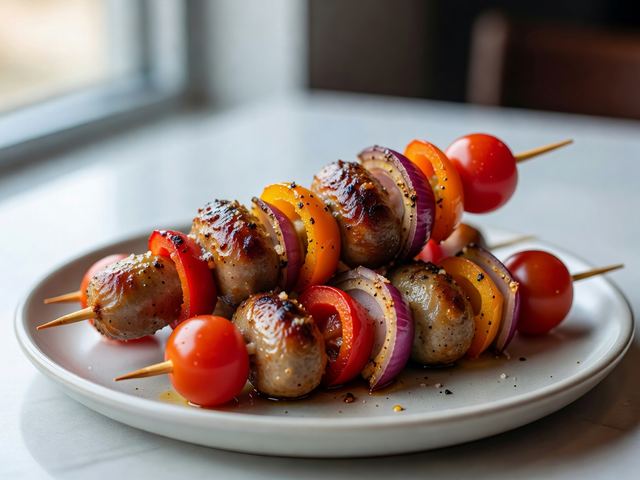 Smoky Breakfast Sausage Skewers