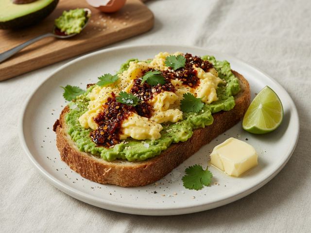 Soft-Scramble Avocado Toast with Chili Crisp