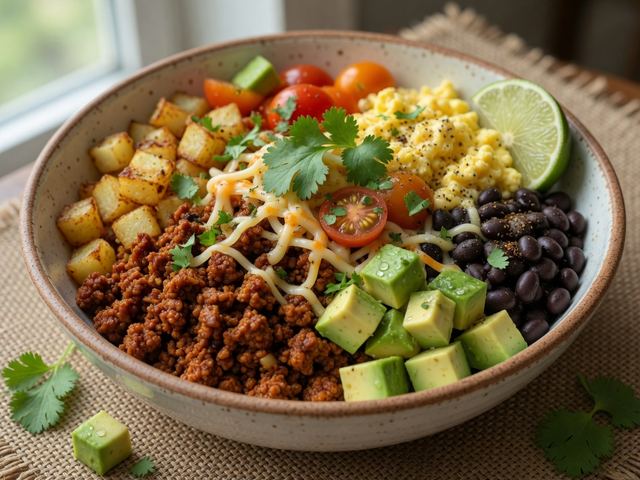 Southwest Chorizo Breakfast Burrito Bowls