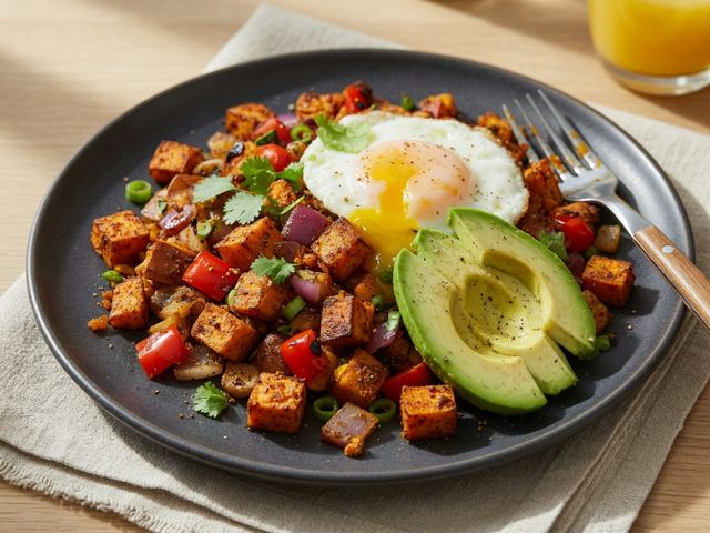 Southwest Sweet Potato Breakfast Hash with Avocado