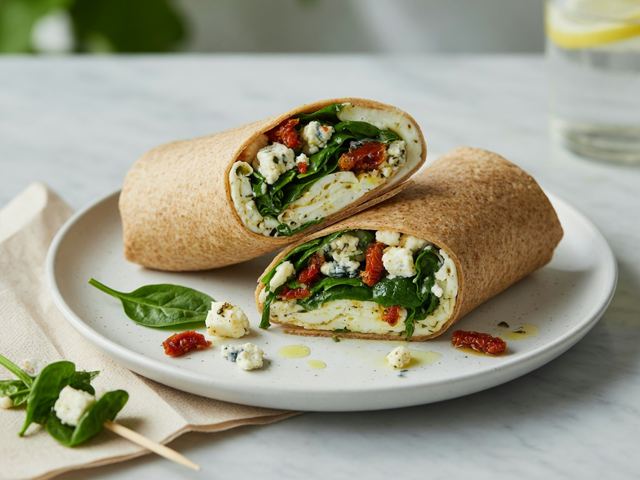 Starbucks-Style Spinach Feta Egg White Wraps