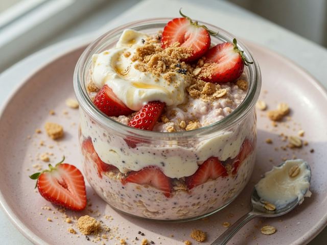 Strawberry Cheesecake Overnight Oats