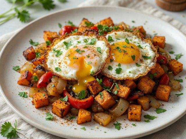 Sweet Potato Breakfast Hash with Crispy Eggs