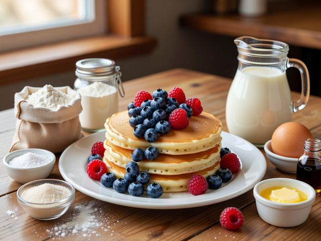 Totoro's Berry Pancakes