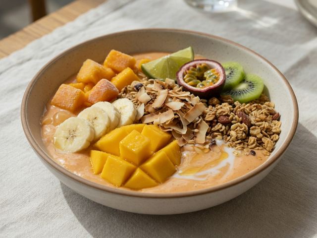 Tropical Mango Coconut Smoothie Bowl
