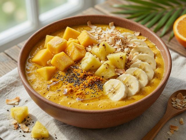 Tropical Mango Turmeric Smoothie Bowl