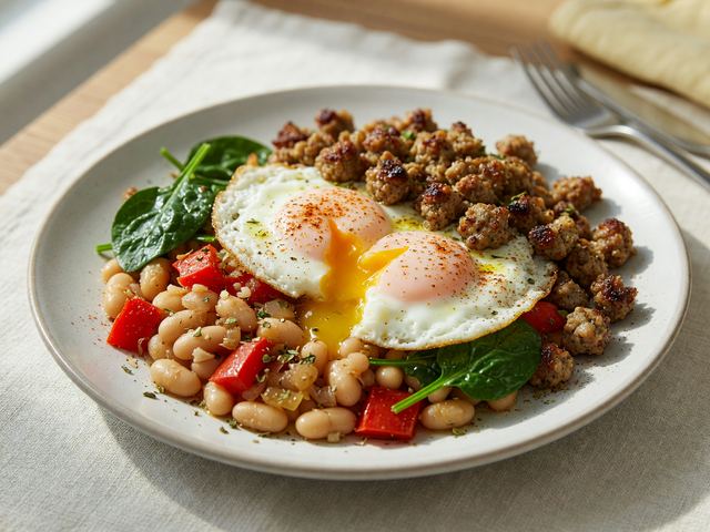 Turkey Sausage and Bean Breakfast Bowl