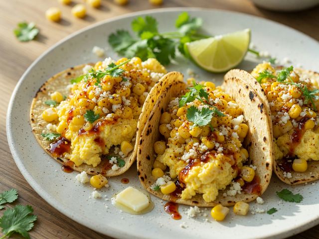 Weekday Hot-Honey Street-Corn Breakfast Tacos