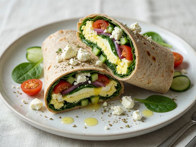 Weight-Loss Egg-White Veggie Wrap