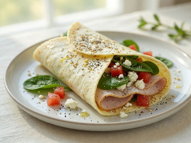 Weight-Loss Egg White Wrap with Turkey