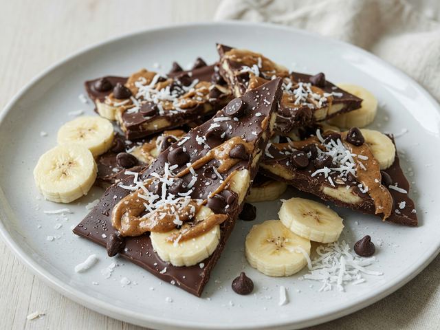 5-Ingredient Frozen Chocolate Banana Bark