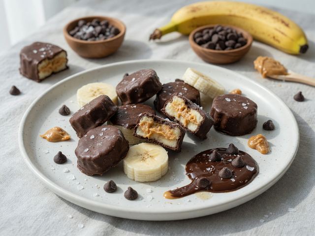 5-Ingredient Frozen Chocolate Banana Bites