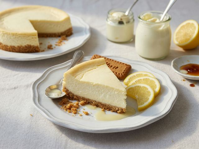 5-Ingredient Japanese Yogurt Biscuit Cheesecake