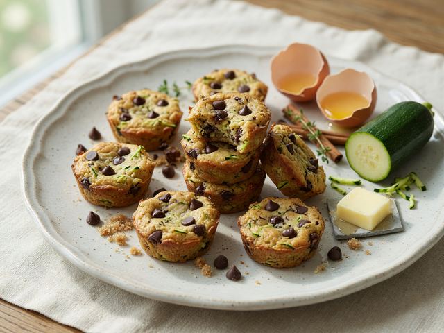 Air-Fryer Zucchini Chocolate Chip Blondie Bites