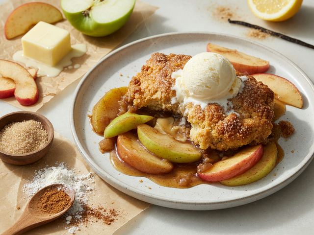 Brown-Butter Apple Biscuit Cobbler