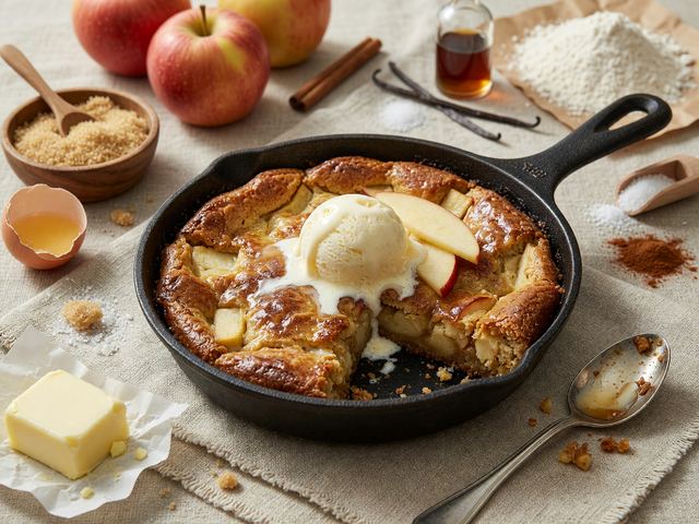 Brown-Butter Honeycrisp Apple Skillet Blondie