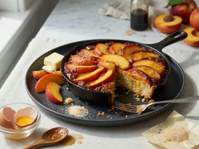 Cast-Iron Nectarine Brown-Butter Upside-Down Cake