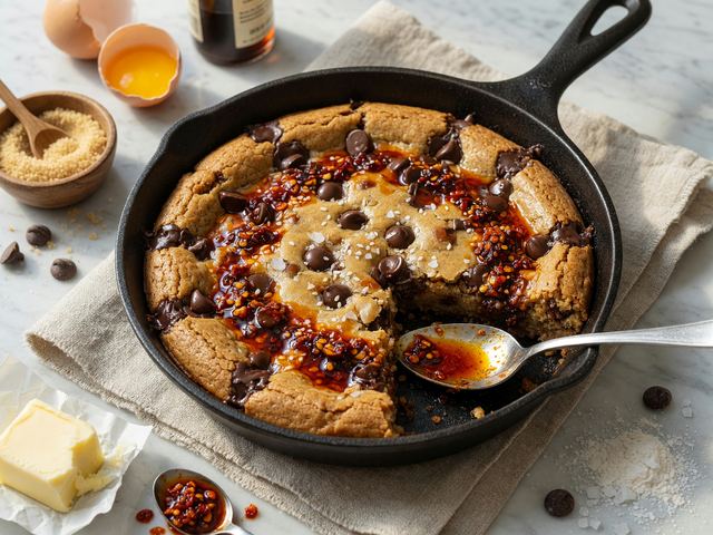 Chili-Crisp Brown-Butter Blondie Skillet