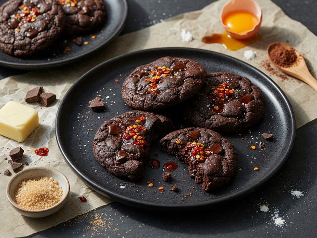 Chili-Crisp Dark Chocolate Chunk Cookies