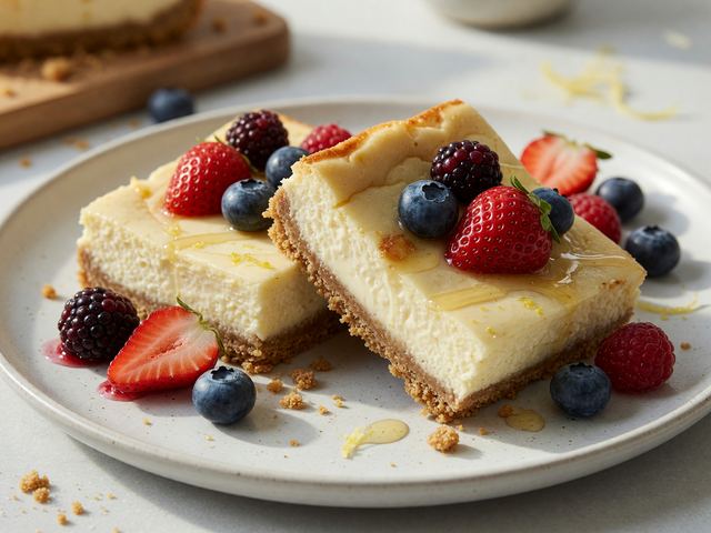 Classic-Swap Greek Yogurt Cheesecake Bars
