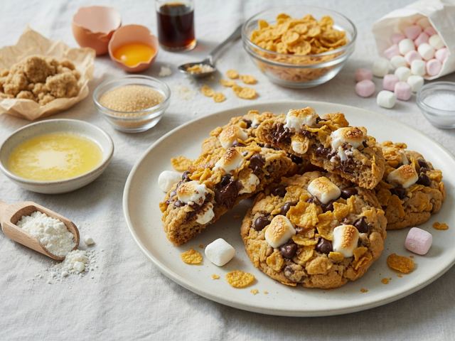 Cornflake Chocolate Chip Marshmallow Cookies