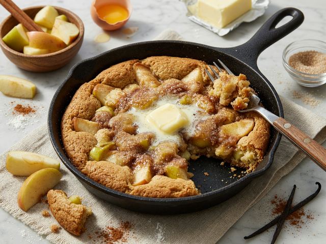 Early-Apple Cinnamon Skillet Cookie