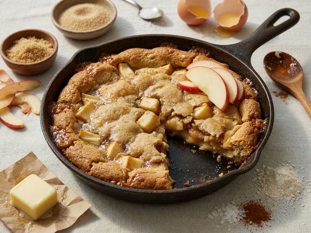 Giant Brown-Butter Honeycrisp Apple Skillet Cookie