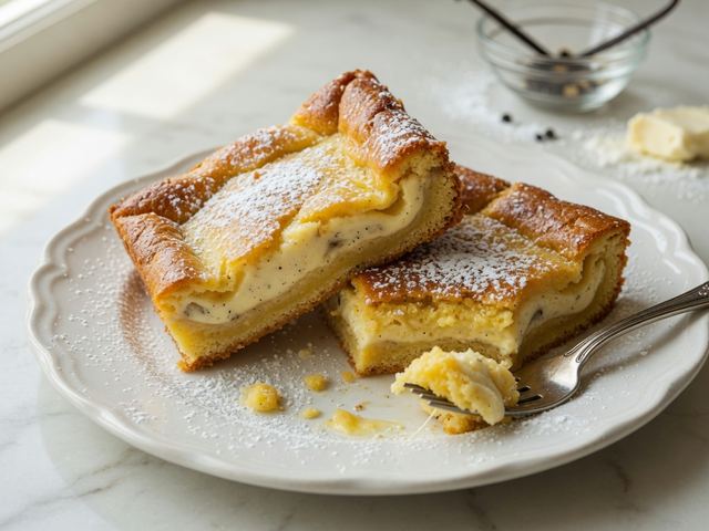 Gooey Butter Cake Bars with Vanilla Bean