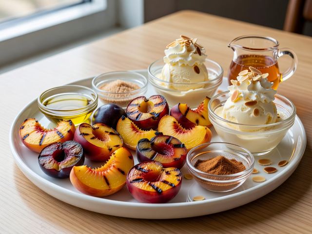 Grilled Stone Fruit Sundae Bar