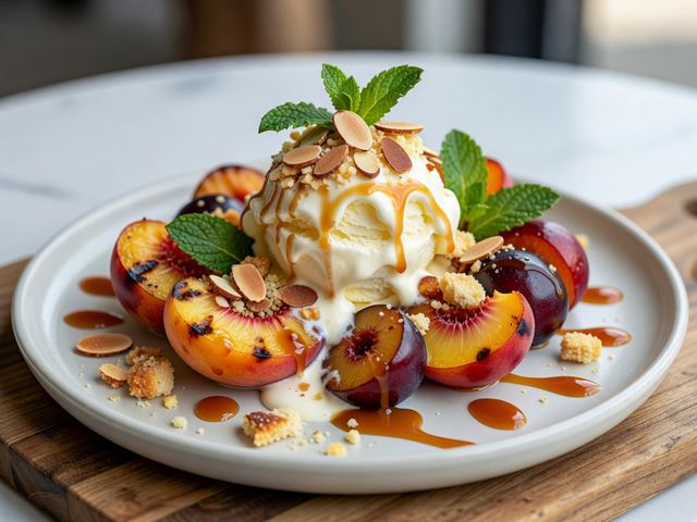 Grilled Stone Fruit Sundae Bar