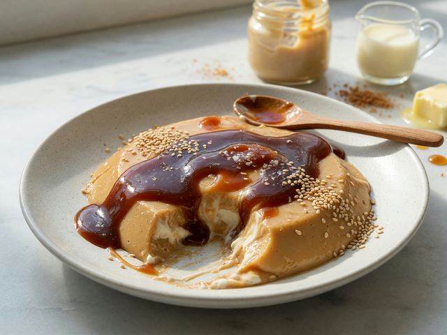 High-Protein Miso Caramel Tofu Pudding