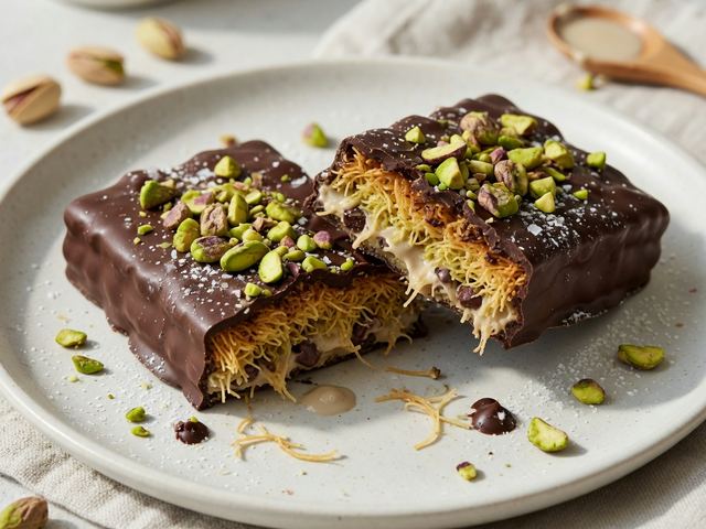 Homemade Dubai Pistachio Kunafa Chocolate Bars