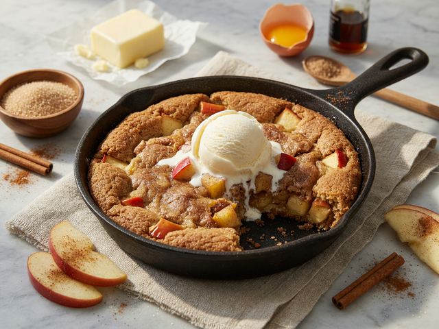 Honeycrisp Apple Snickerdoodle Skillet Cookie