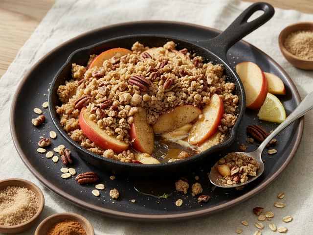 Honeycrisp Skillet Apple Crisp with Maple Oat Streusel