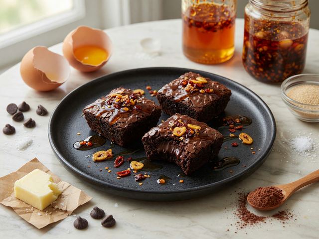 Hot Honey Chili-Crisp Brownie Bites