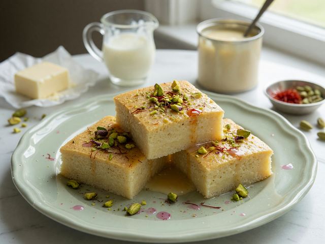 Indian Cardamom Milk Cake Squares