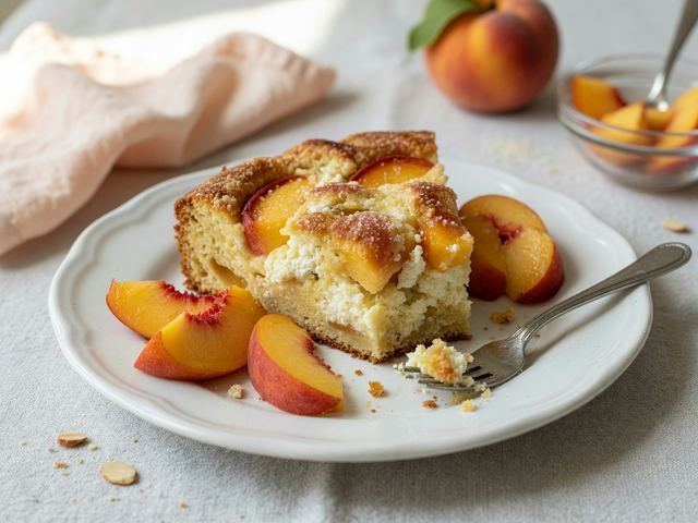 Italian Fresh Peach Ricotta Cake