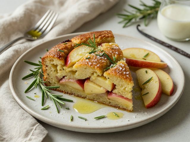 Italian Rosemary Apple Olive-Oil Cake