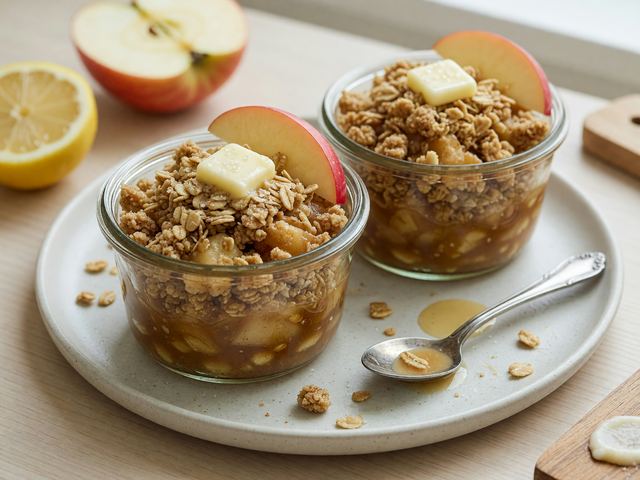 Japanese Miso-Butterscotch Apple Crisp Cups