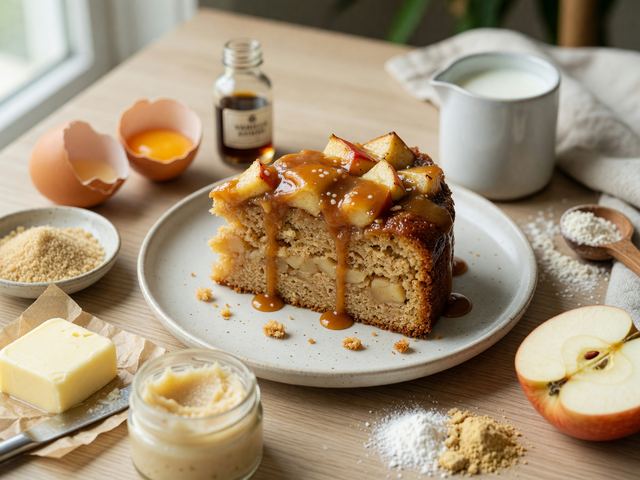 Japanese Miso-Caramel Apple Moist Cake