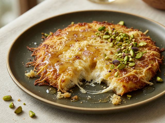 Knafeh Inspired Cheese Crisp