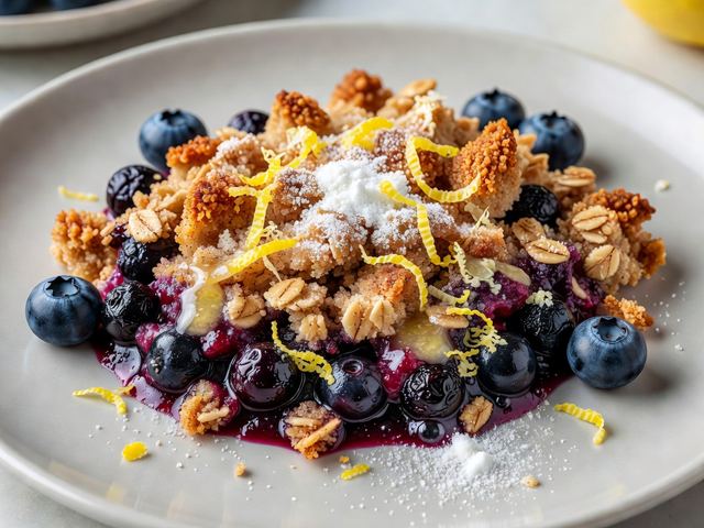 Lemon Blueberry Sheet Pan Crisp