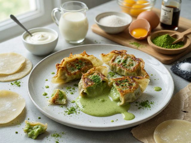 Matcha Custard Dumplings