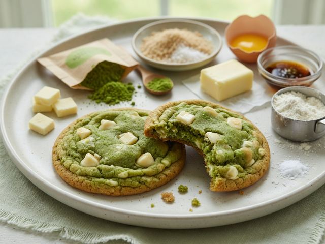 Matcha White Chocolate Chunk Cookies