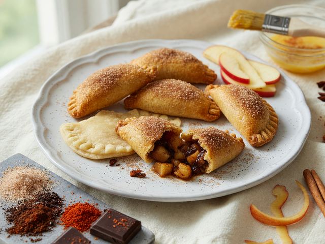 Mexican Chocolate Apple Empanada Bites