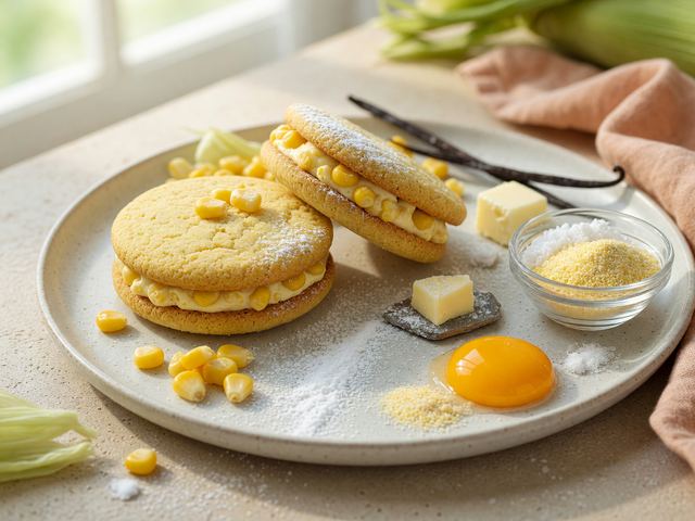 Mexican Sweet-Corn Mazapán Cookie Sandwiches