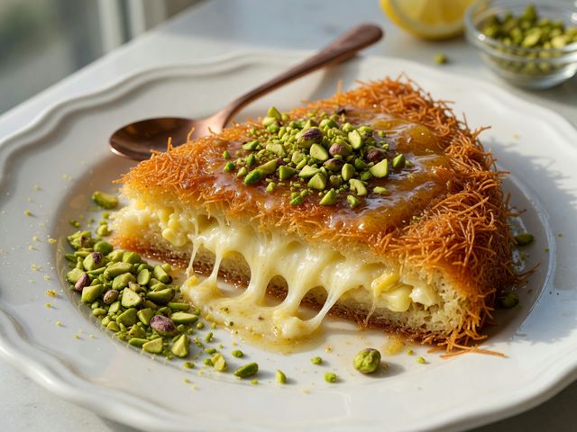 Middle Eastern Knafeh Cheese Pastry